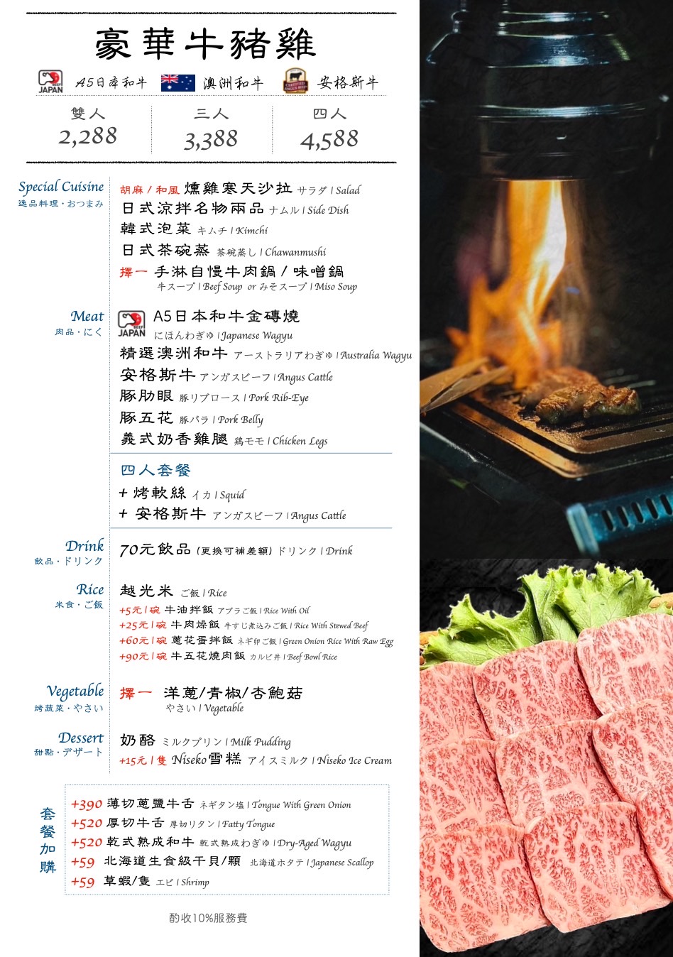 麟和牛燒肉！員林也吃得到精緻日本A5和牛套餐一吃回不去～桌邊代烤服務 - Nana愛旅行札記