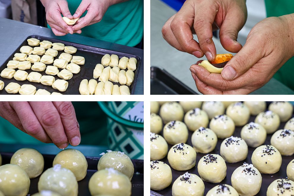 彰化田中橙義製研所！秒殺黃金田燒餅，外皮香酥，奶香與微甜奶糖餡好吃 - Nana愛旅行札記